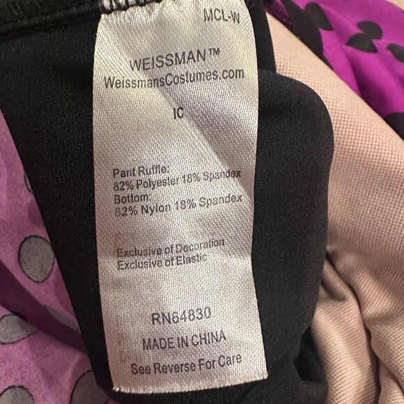 WEISSMAN IC PURPLE BLACK POLKA DOT DANCE COSTUME #11088 - Picture 5 of 6